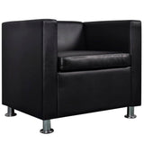 Fauteuil noir similicuir