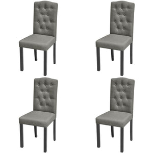 Chaises à manger lot de 4 gris tissu
