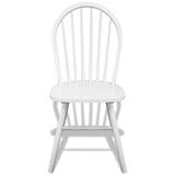 Chaises à manger lot de 6 blanc bois d'hévéa solide