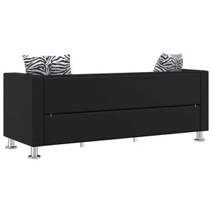 Jeu de canapé à 2 places et à 3 places Cuir synthétique Noir