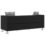 Jeu de canapé à 2 places et à 3 places Cuir synthétique Noir