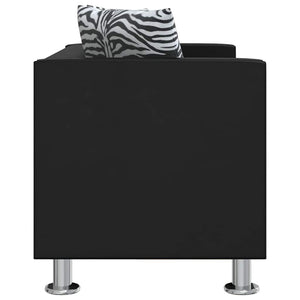 Jeu de canapé à 2 places et à 3 places et fauteuil Noir