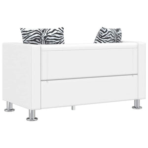 Ensemble de canapés 2 places et 3 places Cuir synthétique Blanc