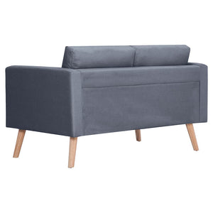 Ensemble de canapés à 2 places et à 3 places Tissu Gris foncé