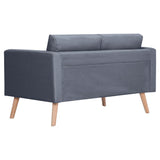 Ensemble de canapés à 2 places et à 3 places Tissu Gris foncé