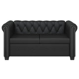 Canapé Chesterfield à 2 places et à 3 places noir