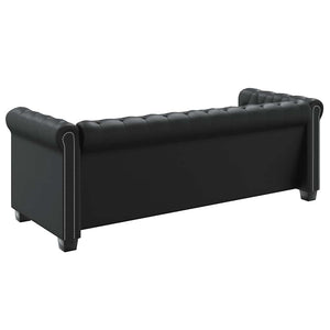 Canapé Chesterfield à 2 places et à 3 places noir