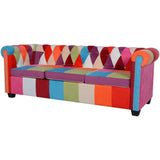Canapé Chesterfield 3 places tissu