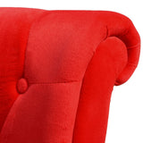 Chaise de canapé avec dossier haut rouge tissu