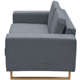 Canapé à 2 places tissu gris clair