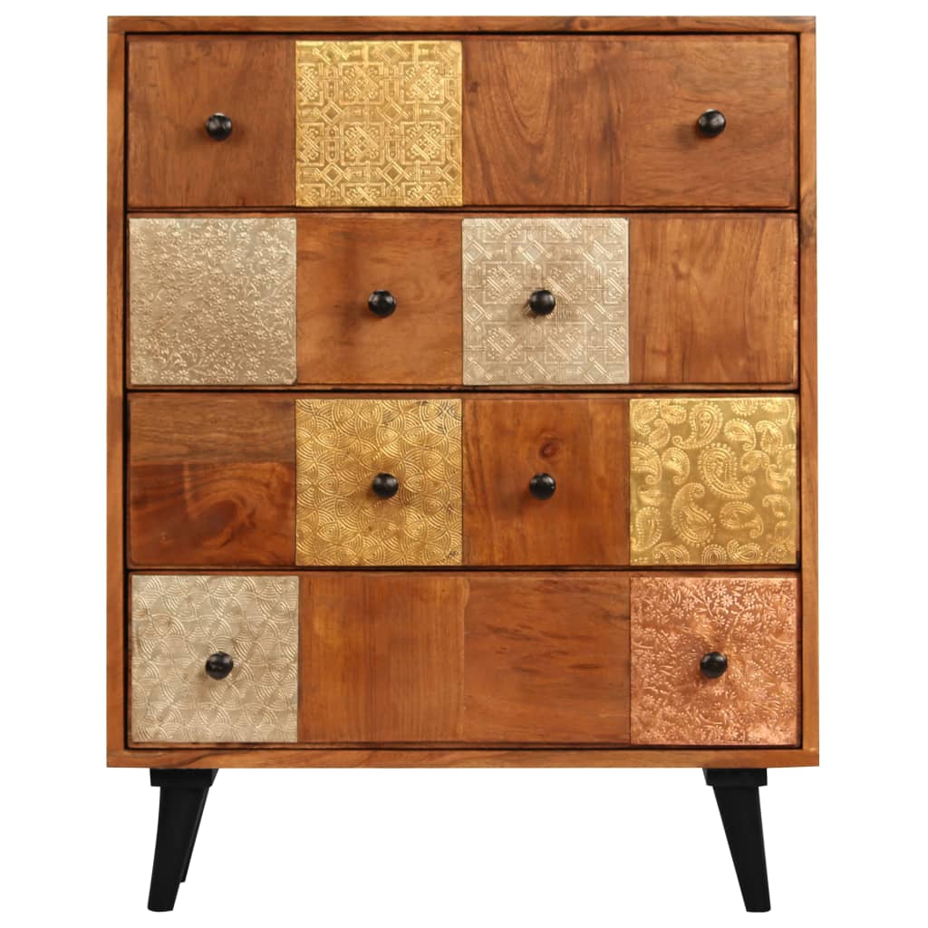 Commode à tiroirs 60x30x75 cm Bois d'acacia massif