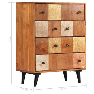 Commode à tiroirs 60x30x75 cm Bois d'acacia massif