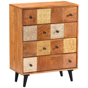 Commode à tiroirs 60x30x75 cm Bois d'acacia massif