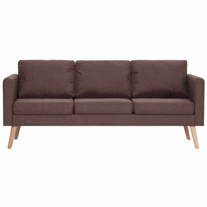 Canapé à 3 places tissu marron
