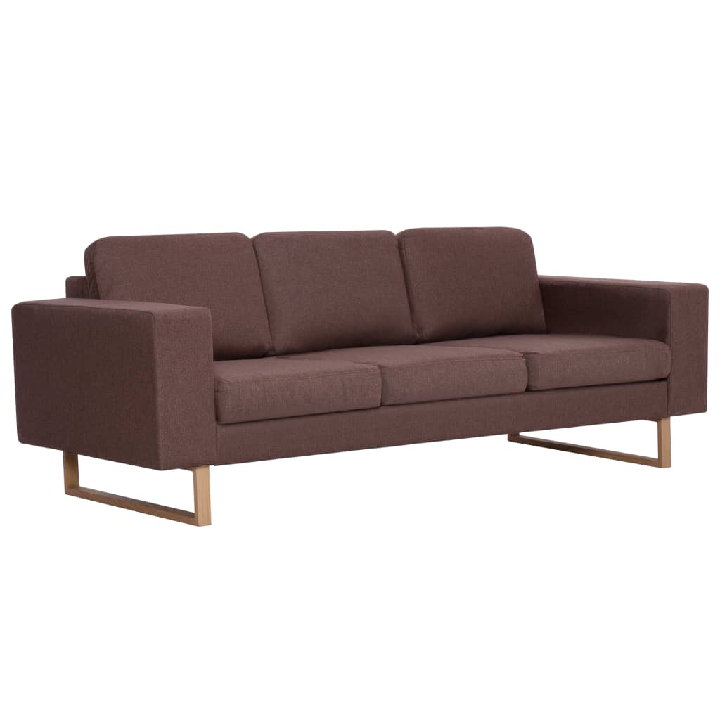 Canapé à 3 places tissu marron