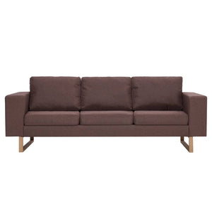 Canapé à 3 places tissu marron