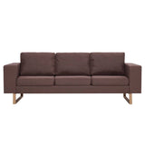 Canapé à 3 places tissu marron