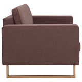 Canapé à 3 places tissu marron