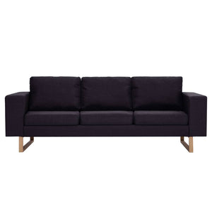 Canapé à 3 places Tissu Noir