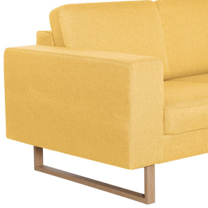 Canapé à 3 places tissu jaune