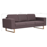 Canapé à 3 places tissu taupe
