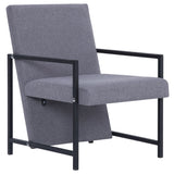 Fauteuil gris clair tissu
