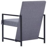 Fauteuil gris clair tissu