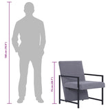 Fauteuil gris clair tissu