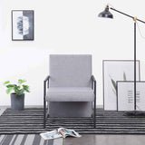 Fauteuil gris clair tissu