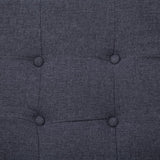 Sofa à 2 places avec accoudoirs Gris foncé Acier et tissu