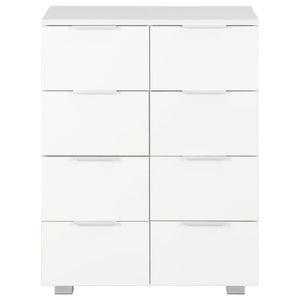 Buffet Blanc brillant 60x35x80 cm Bois d'ingénierie