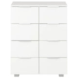 Buffet Blanc brillant 60x35x80 cm Bois d'ingénierie