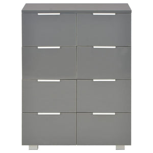 Buffet Gris brillant 60x35x80 cm Bois d'ingénierie
