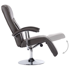 Fauteuil TV gris similicuir