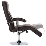 Fauteuil TV marron similicuir