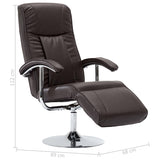 Fauteuil TV marron similicuir