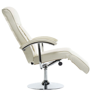 Fauteuil TV crème similicuir