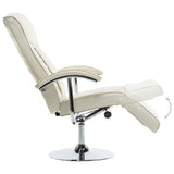 Fauteuil TV crème similicuir