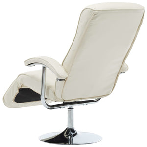 Fauteuil TV crème similicuir