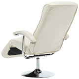 Fauteuil TV crème similicuir