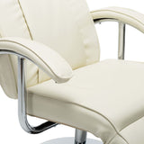Fauteuil TV crème similicuir