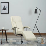 Fauteuil TV crème similicuir
