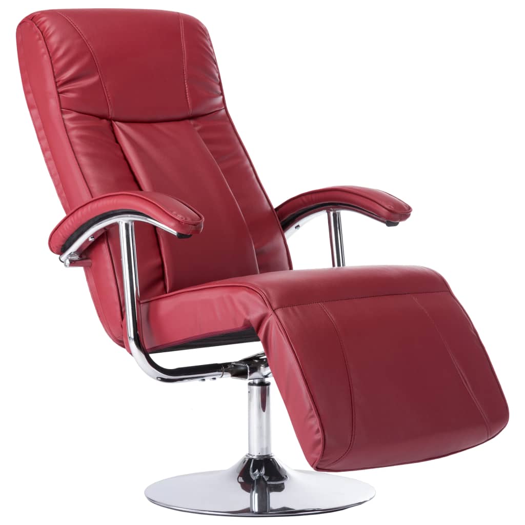 Fauteuil TV rouge bordeaux similicuir