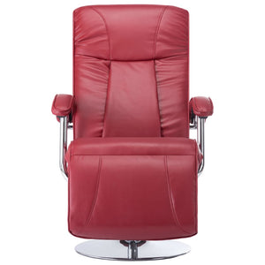 Fauteuil TV rouge bordeaux similicuir