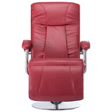 Fauteuil TV rouge bordeaux similicuir