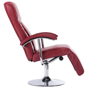 Fauteuil TV rouge bordeaux similicuir