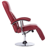 Fauteuil TV rouge bordeaux similicuir