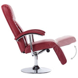 Fauteuil TV rouge bordeaux similicuir