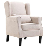 Fauteuil beige tissu