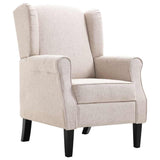 Fauteuil beige tissu